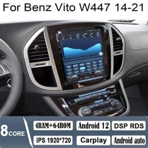 12.1" Android Navigation Car Gps Stereo Radio Wifi For Mercedes Benz Vito W447 - Picture 1 of 11