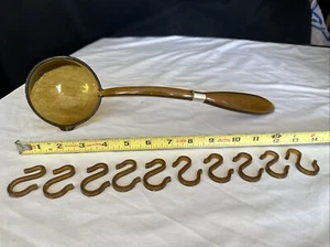 Vtg MCM Ladle Amber 13.5" Plastic Metal Band Atomic Unusual Design 10 Bonus Hook - Picture 1 of 9