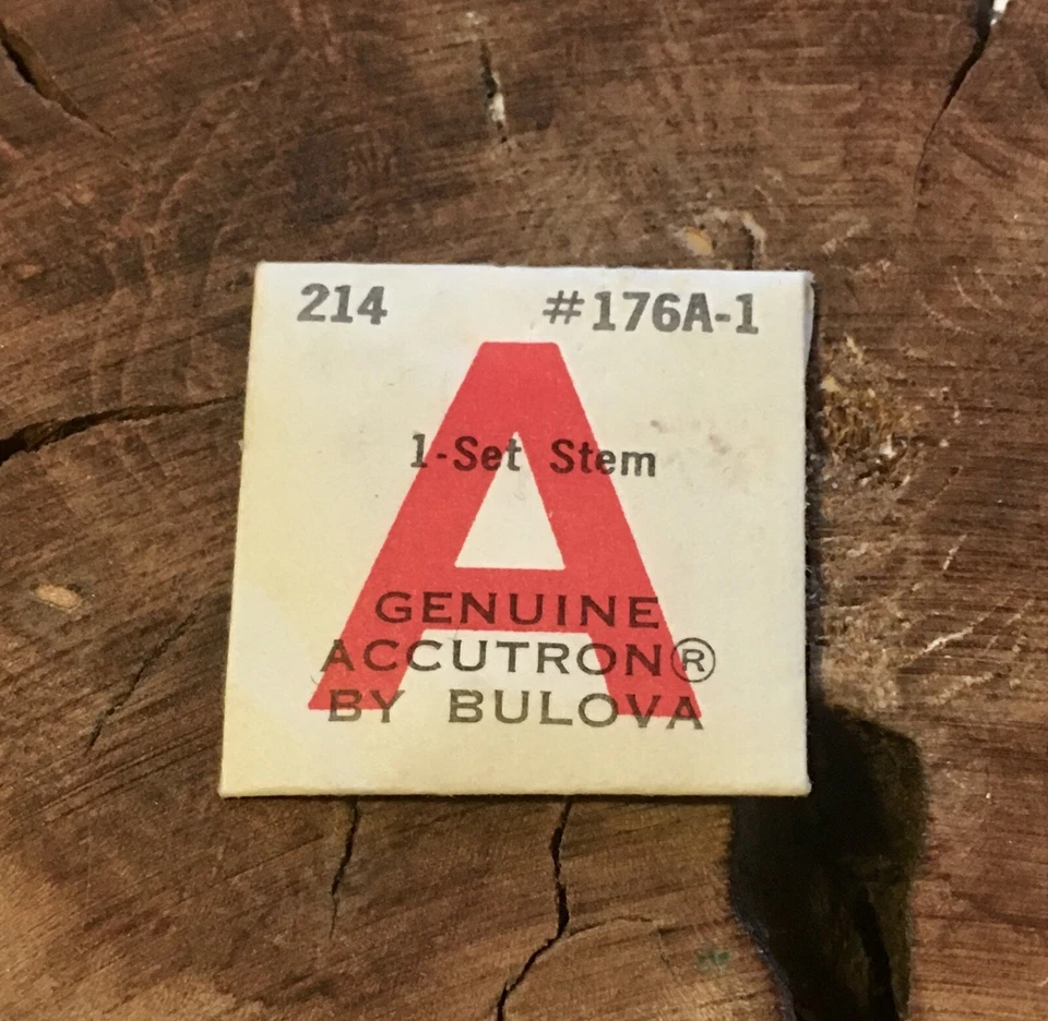 Vintage Bulova Accutron 214 setting stem 7.44mm watch part #176A-1 in package