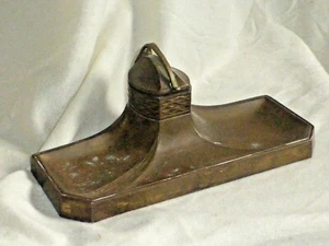 Seltener antiker WMF Secessionist oder Jugendstil Messing Tintenständer, um 1910 - Bild 1 von 12