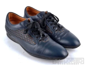 JOHN LOBB Aston Martin WINNER SPORT MK2 Blue Leather Driving Shoes BOX - US 7.5 - Picture 1 of 10