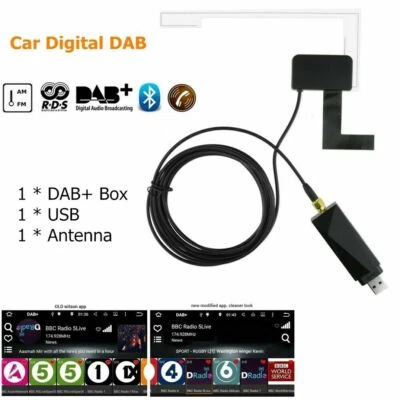 Digital DAB Car Adapter Tuner Audio Box USB Receiver Antenna Android Navigation - Image 1 of 4