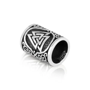 aus 925 Sterling Silber Bartperle - Keltische Valknut Haarperle Bartschmuck 2244 - Bild 1 von 1