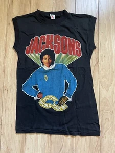 Vintage Micheal Jackson Jackson 5 Victory worked tour 1980s Tshirt Shirt - Picture 1 of 7