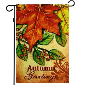 Hojas de arce de otoño bandera de jardín decoración otoño 12""x18"" por G128 - Imagen 1 de 7