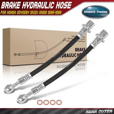 2x Manguera hidráulica de freno lateral exterior trasero para Honda Odyssey Isuzu Oasis 1996-1999 Foto 1 de 4