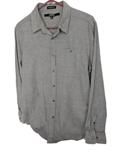 Carbon Gray Mens Shirt Size L Heather Chambray Casual Classic Fit Summer Fashion - Picture 1 of 11