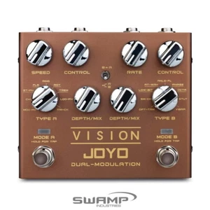 JOYO R-09 Vision Dual Modulation Guitar Effect Pedal Tremolo Phaser Chorus Wah - Picture 1 of 6