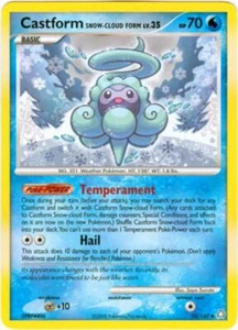 (pok-LA-050) Castform Snow-Cloud Form (U) Pokemon D&P Legends Awakened Card # 50 - Imagen 1 de 1