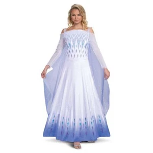 Frozen 2 Snow Queen Elsa Deluxe Women's Prestige Costume - Picture 1 of 5