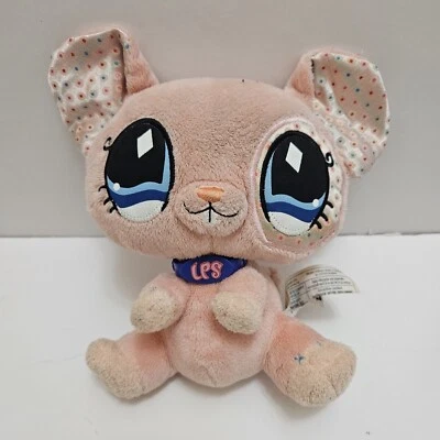 Littlest Pet Shop Hasbro LPS VIP rato rosa pêssego bicho de pelúcia 2007 - Imagem 1 de 4
