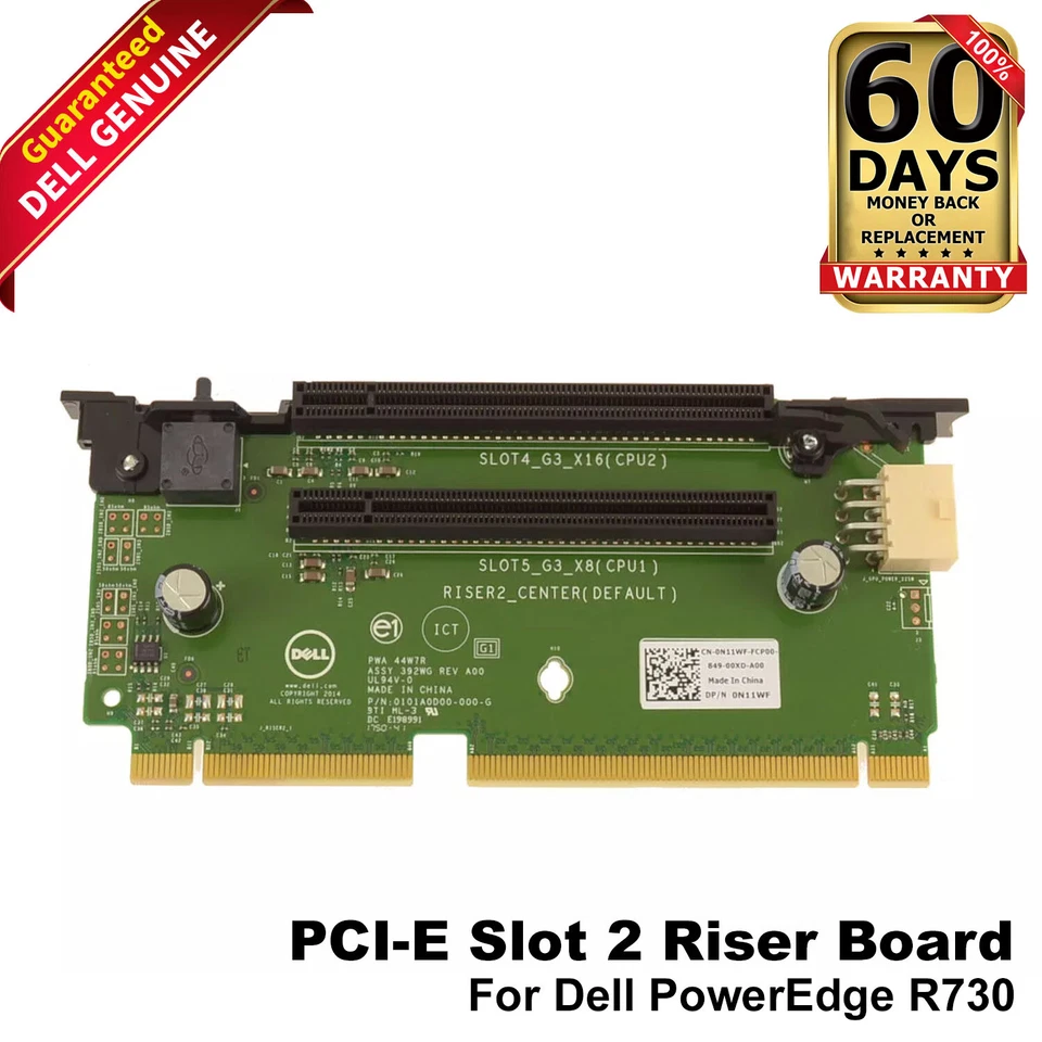 New Dell 392WG PowerEdge R730 R730xd R740xd PCIe Server Riser 2 Card 12-3 N11WF - Image 1 of 4