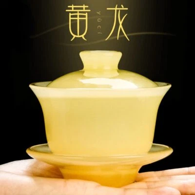 Taza de té china de jade Dehua 150 ml taza maestra juego de té de kung fu Gaiwan Foto 1 de 4