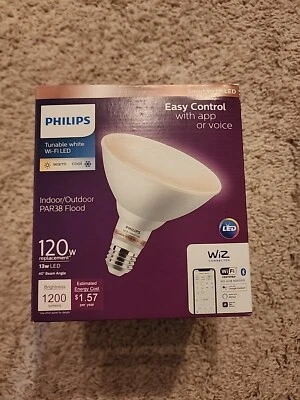 Philips 120-Watt Equivalent PAR38 LED Smart Wi-Fi Tunable White Light Bulb - Image 1 of 4
