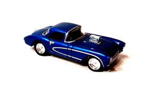 Johnny Lightning '57 Chevy Corvette Gasser Blue Rebel Rods with Decals Loose! - Bild 1 von 6