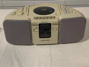 Sony CFD-21 Mega Bass Boombox CD/Cassette Recorder Tested Working  - Picture 1 of 7