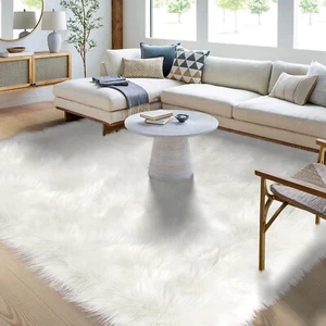 Latepis Faux Fur Sheepskin Area Rugs Soft Shaggy Carpet for Living Room Bedroom - Picture 1 of 235