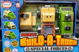 Popular Playthings Magnetic Build A Truck Special Forces Mix & Match Toy Playset - Picture 1 of 2