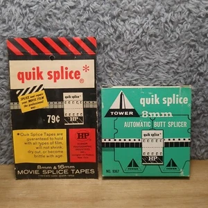 Vintage 1960 8mm Quik Splice Tower Automatic Butt Splicer Sears Quik Splice Tape - Picture 1 of 3