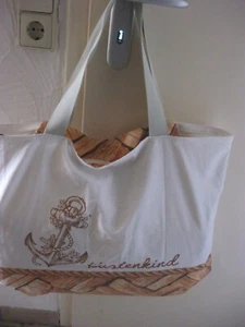 Großer Shopper, Tasche, Strandtasche mit Reißverschluss,Küstenkind - Bild 1 von 8