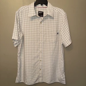 Marmot Hemd Herren Large hellbraun kariert Kurzarm Knopfleiste Outdoor - Bild 1 von 13