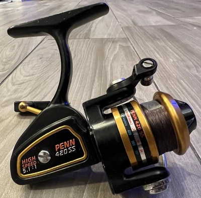 Carrete giratorio de pesca Penn Spinfisher 420SS de colección hecho en EE. UU. Nuevo Foto 1 de 4