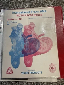 VTG. 1972 AMA USA Motocross Race Program Trans International 10/08/1972 St. Pete - Picture 1 of 10