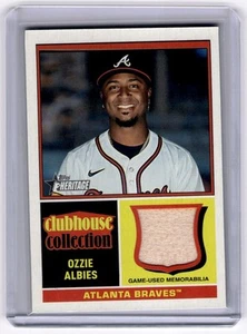 Colección Topps Heritage Clubhouse 2025 reliquias Ozzie Albies murciélago Atlanta Braves - Imagen 1 de 2