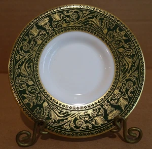 Wedgwood China Florentine W4170 Dark Green Gold 1 Demitasse Saucer - Picture 1 of 4