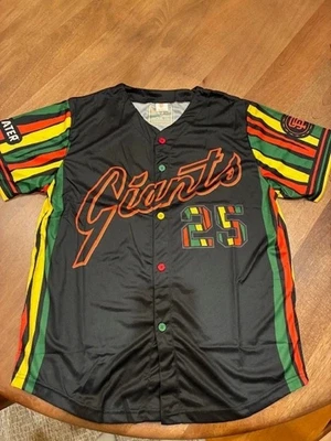 San Francisco Giants 2025 Black Heritage #25 Bonds Jersey size EXTRA LARGE 8/30 - Image 1 of 3