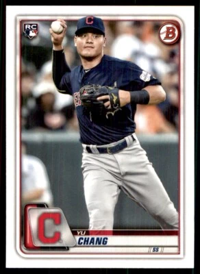 2020 Bowman Yu Chang RC Cleveland Indians #66 - Image 1 of 2