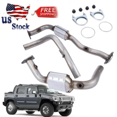 Left & Right Side Catalytic Converter Direct Fit For Hummer H2 6.0L 2003-2006 - Imagem 1 de 4