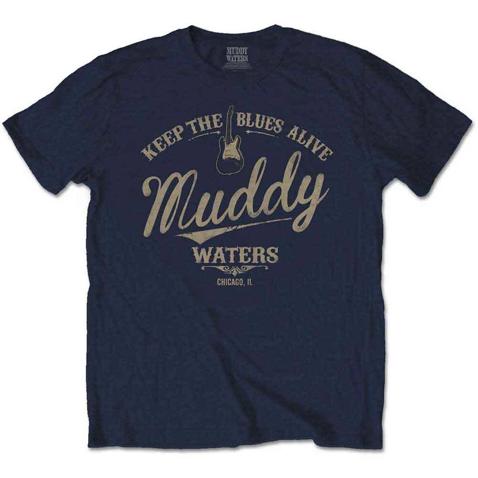 Camiseta Muddy Waters Keep The Blues Alive Azul Nueva Foto 1 de 1