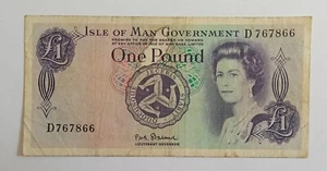 Isle Of Man 1 Pound 1972 Pick#29a - Fine  - Picture 1 of 2