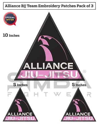 BJJ Alliance Embroidery Patches Jiujitsu BJJ Gi Patches Alliance Kimono Patches - Image 1 of 4