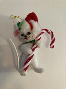 Annalee Christmas Ornament 4” Candy Cane Mouse - Picture 1 of 4