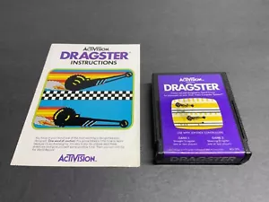 Atari 2600 Dragster Game and Manual Tested - Picture 1 of 9