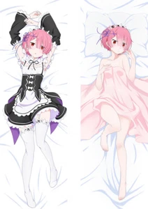 Funda Almohada Cuerpo Abrazo Dakimakura Anime Niña Re Zero Ram 150x50cm - Imagen 1 de 5