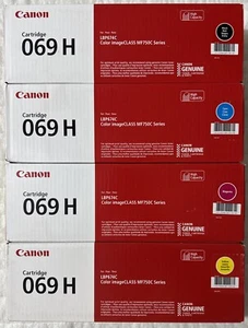 Canon 069H Black Cyan Magenta Yellow High Yield Toner Cartridge Set Retail Boxes - Bild 1 von 12