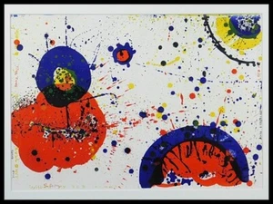 Sam Francis Lithograph Where my red tomato Kayo 4years old Set of 2 Framed Rare - Picture 1 of 10