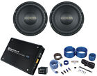 (2) Kicker 50GOLD104 Limited Edition Gold Comp 10" Car Subwoofers+Mono Amplifier