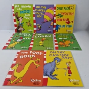 Dr Seuss 8 Book Bundle One Fish Two Fish Red Fish Blue Fish Paperback 1996 - Picture 1 of 18