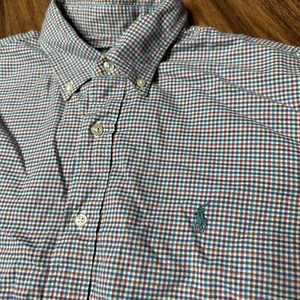 Ralph Lauren Polo Button Shirt Men’s Large Multicolored Check Long Sleeve Cotton - Picture 1 of 9