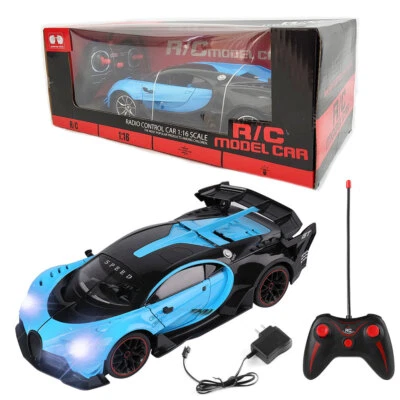1:16 Electric RC Remote Control High Speed Racing Car Open Doors Kids Toy Gift - Image 1 of 4