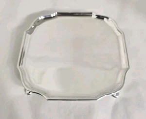 Antique Sterling silver Salver / Waiter. Sheffield 1933. By James Dixon & Sons - Picture 1 of 23