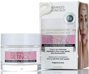 Advanced Clinicals Encapsulated Retinol Rapid Wrinkle Rewind Cream 2 Fl Oz 59ml - Picture 1 of 7