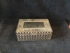 Largentiere “Italy Style” Sliver Plated Jewelry Trinket Box ~ EUC