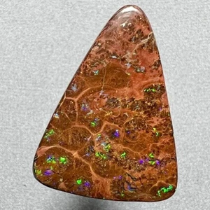 Green & Violet * 27ct Natural Australian Solid Matrix Boulder Opal * See Video - Picture 1 of 5
