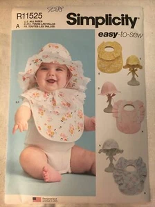 Simplicity Pattern 9588 Babies Hats & Bibs NEW - Picture 1 of 2