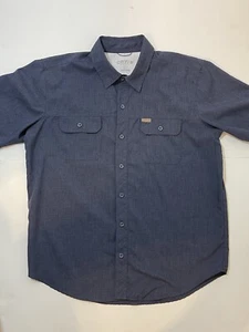 Orvis Herren Hemd mit Knopfleiste und großen Taschen Kurzarm blau Logo Camping Angeln - Bild 1 von 6